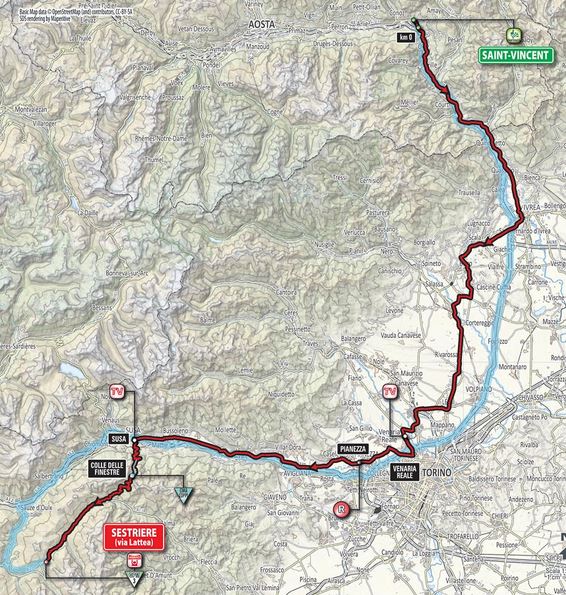 2015 Giro st20 map