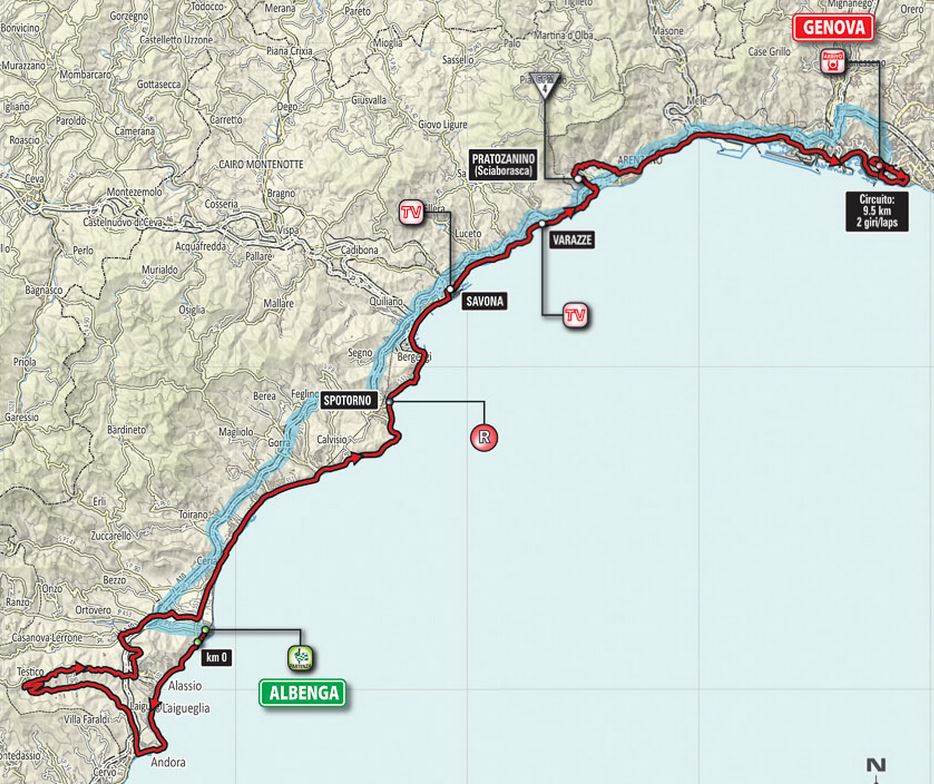2015 Giro st2 map