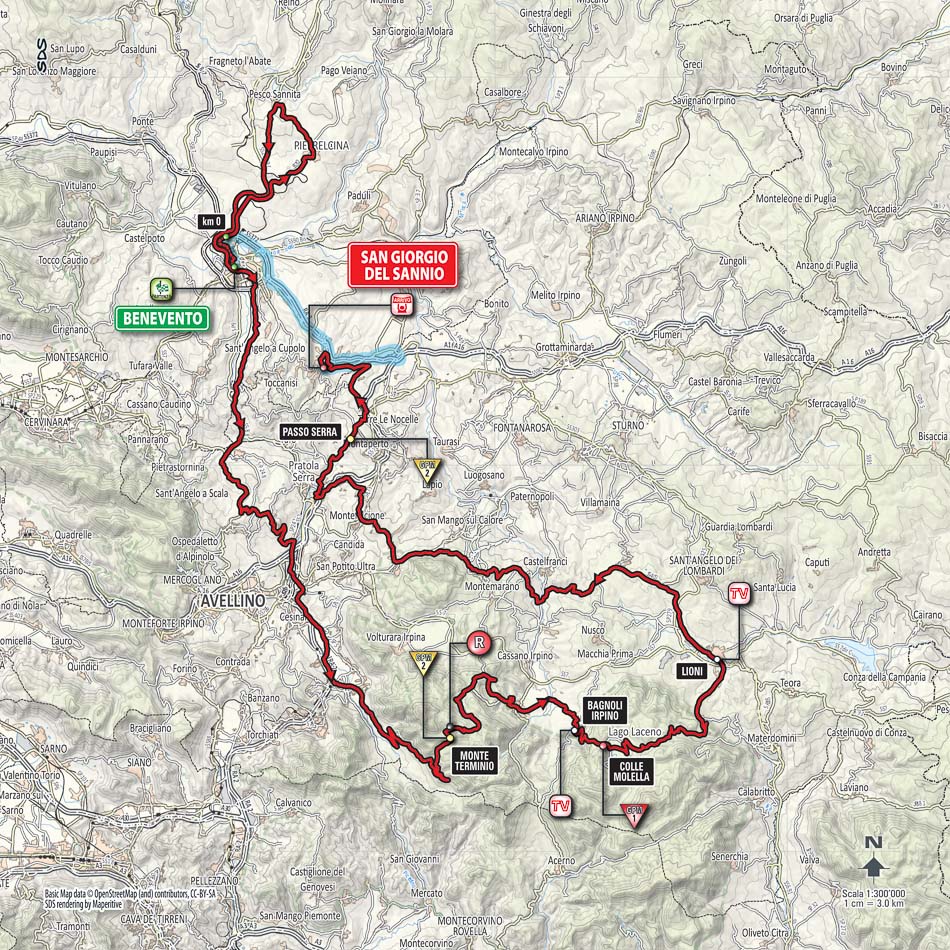 2015 Giro st9 map