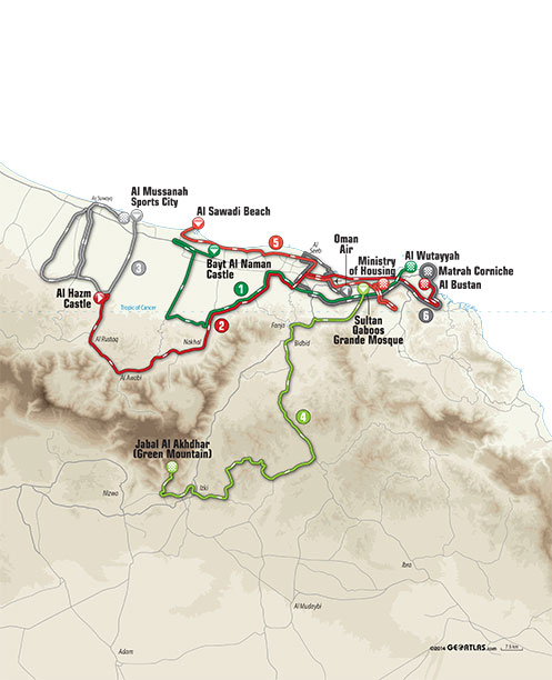 2015 oman map route