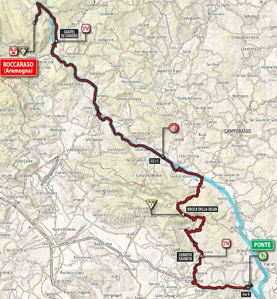 2016 giro stage6 map