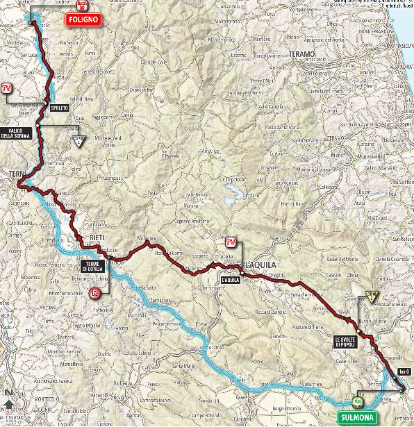 2016 giro stage7 map