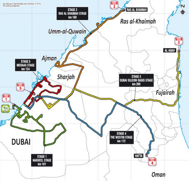Dubai route map 2017