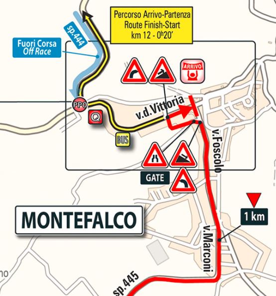Giro ditalia 2017 stage10 lastkmsmap