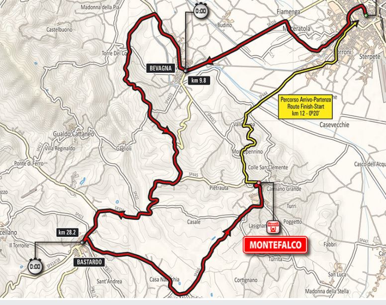 Giro ditalia 2017 stage10 map