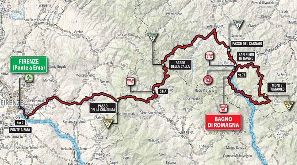Giro ditalia 2017 stage11 map