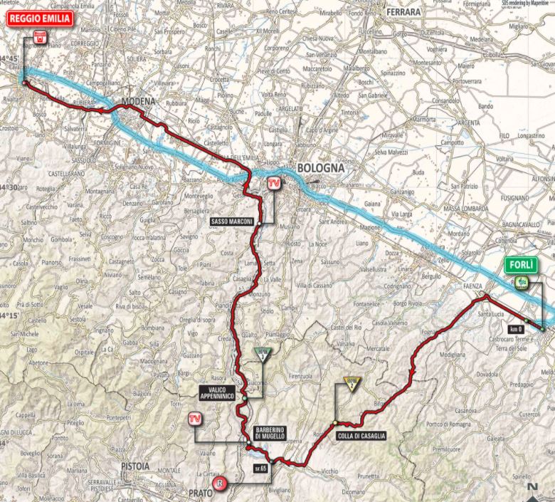 Giro ditalia 2017 stage12 map
