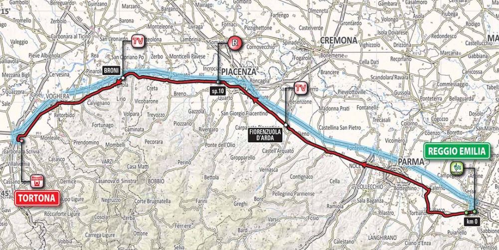 Giro ditalia 2017 stage13 map
