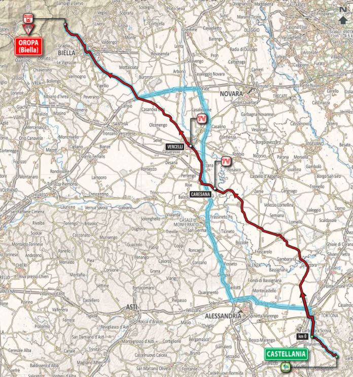 Giro ditalia 2017 stage14 map