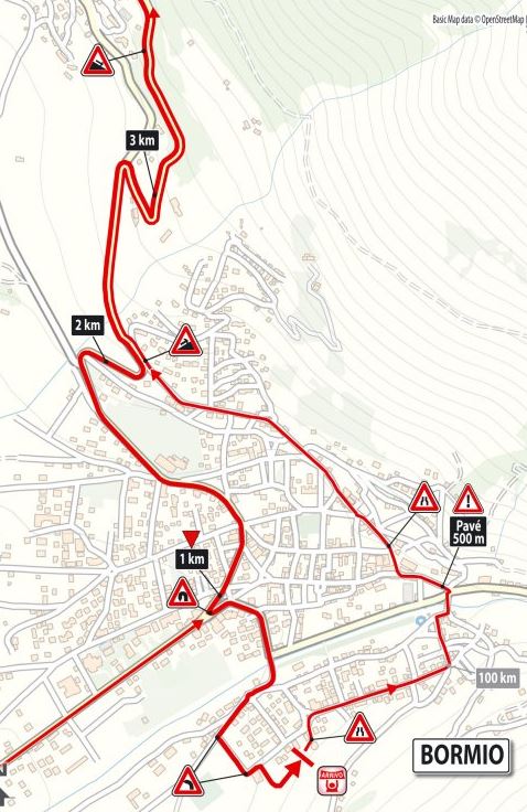 Giro ditalia 2017 stage16 lastkmsmap