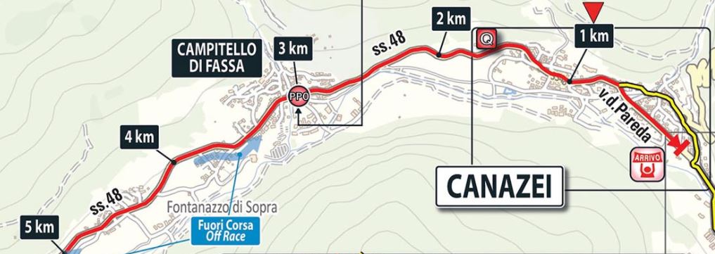 Giro ditalia 2017 stage17 lastkmsmap