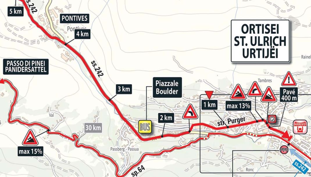 Giro ditalia 2017 stage18 lastkmsmap