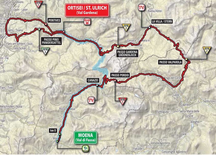 Giro ditalia 2017 stage18 map