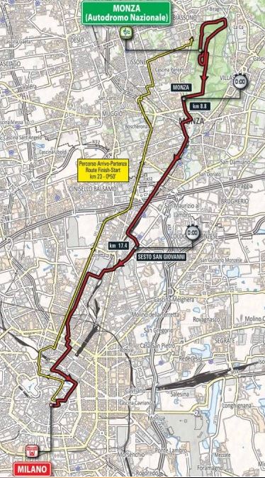 Giro ditalia 2017 stage21 map
