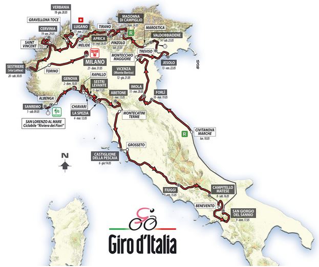Giro 2015 map