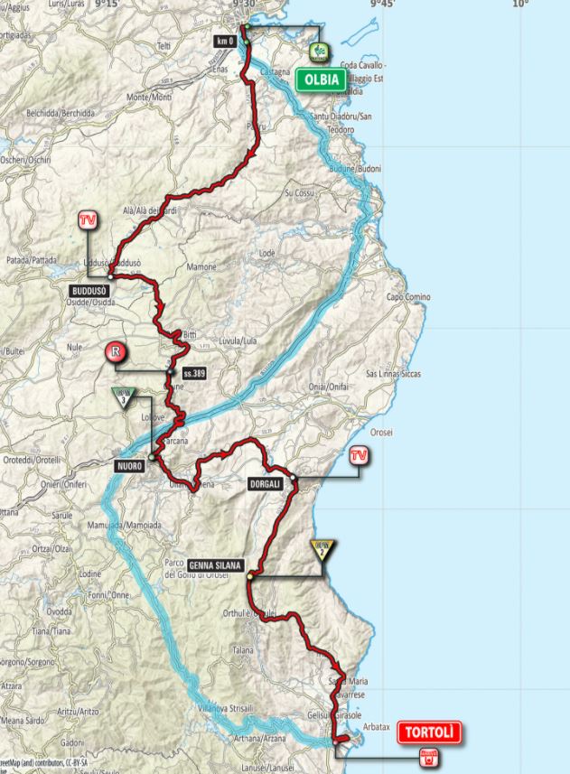 Giro 2017 Stage2 map