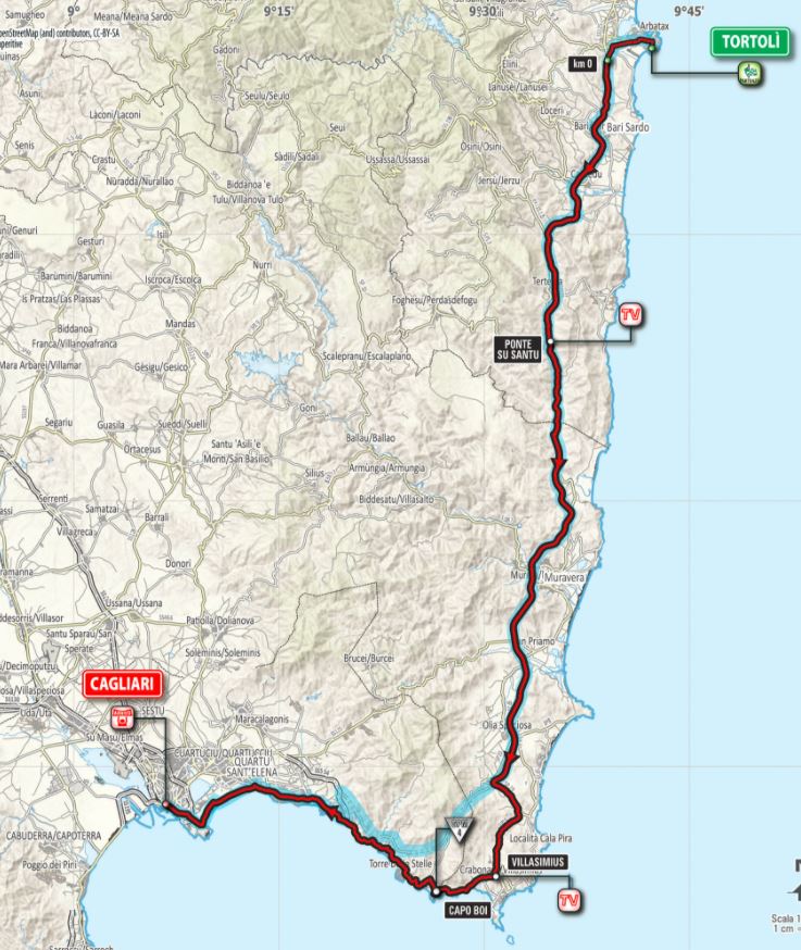 Giro 2017 Stage3 map