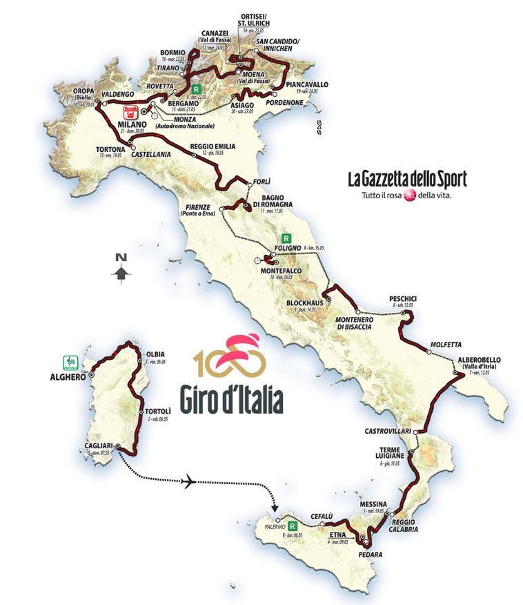 Giro full route 2017
