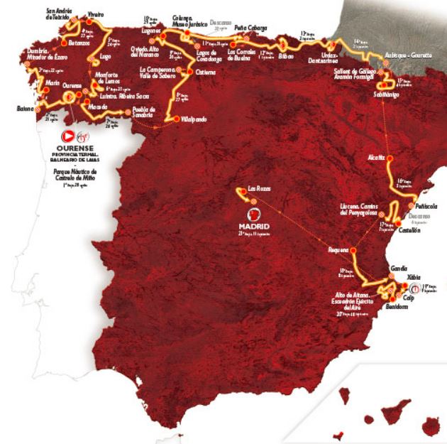 Vuelta16 Route Map