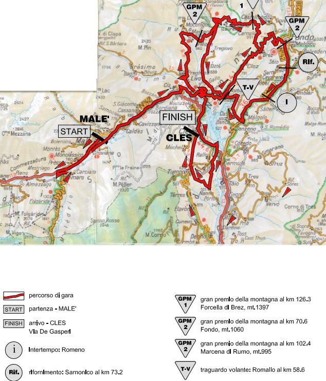 trentino 2016 stage4 map