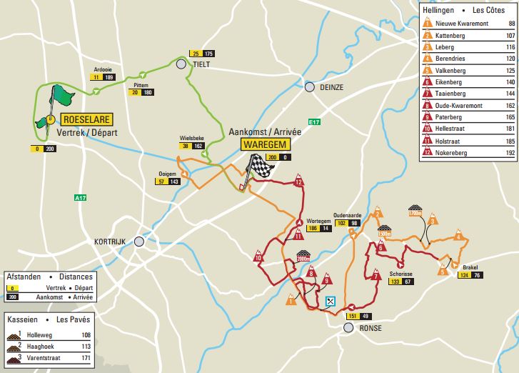 2015 Dwars door vlaanderen map