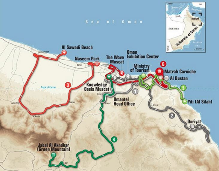 2016 OMAN route