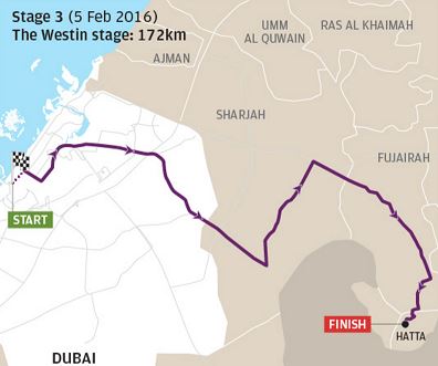 Dubai tour st3 map