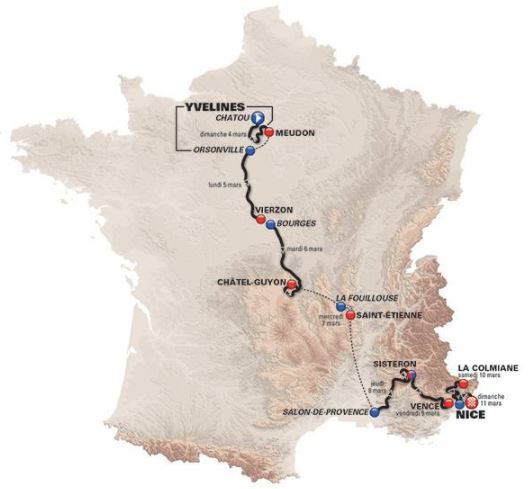 Paris Nice Map 2018