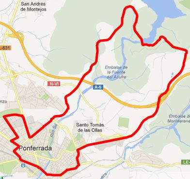 Ponferrada map