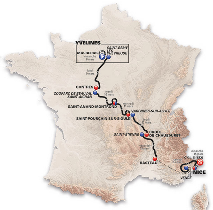 Paris Nice map