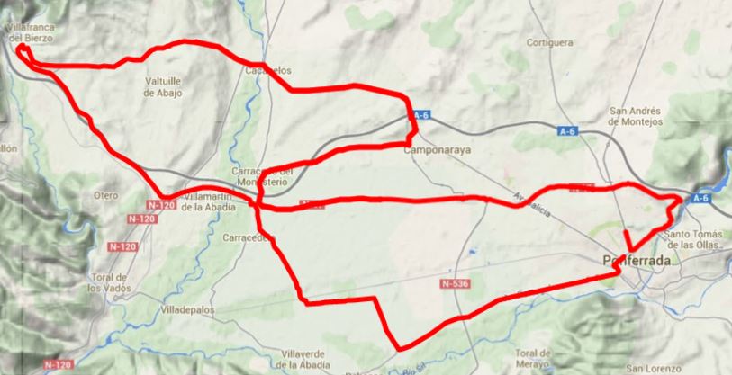 ponferrada TT map